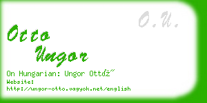 otto ungor business card